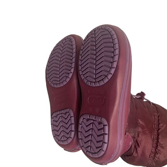 Crocs Youth Girls Size 4 Crocband Purple Winter Snow Boots - Picture 7 of 10
